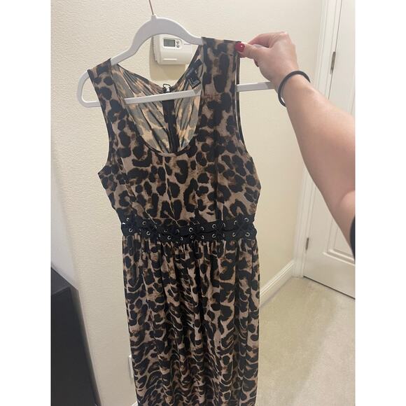 Cheetah Print Maxi Dress - Picture 1 of 5